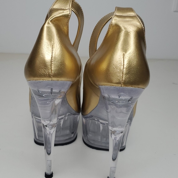 GASOLINE GOLD ANKLE STRAP SHOES - Picture 7 of 10